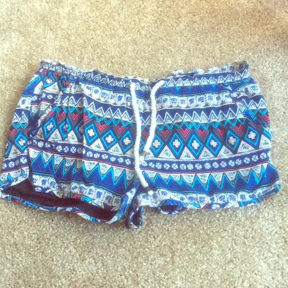 Blue Tribal Soft Shorts - Picture 1 of 3
